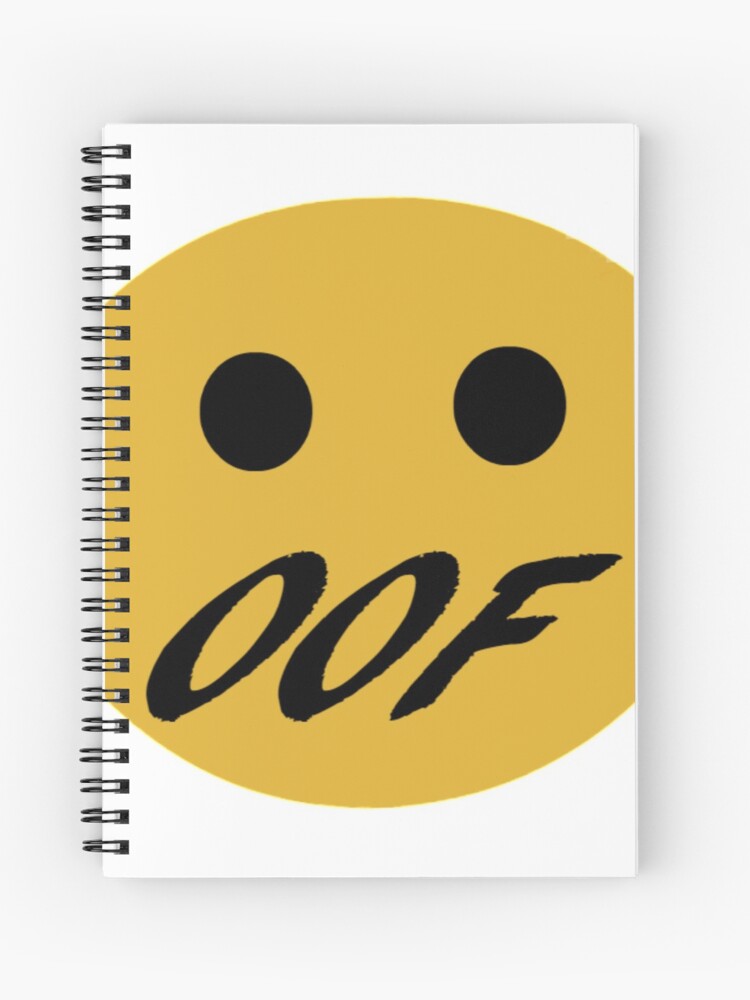 2030 Oof Spiral Notebook By Colonelsanders Redbubble - roblox death sound greeting card by colonelsanders redbubble
