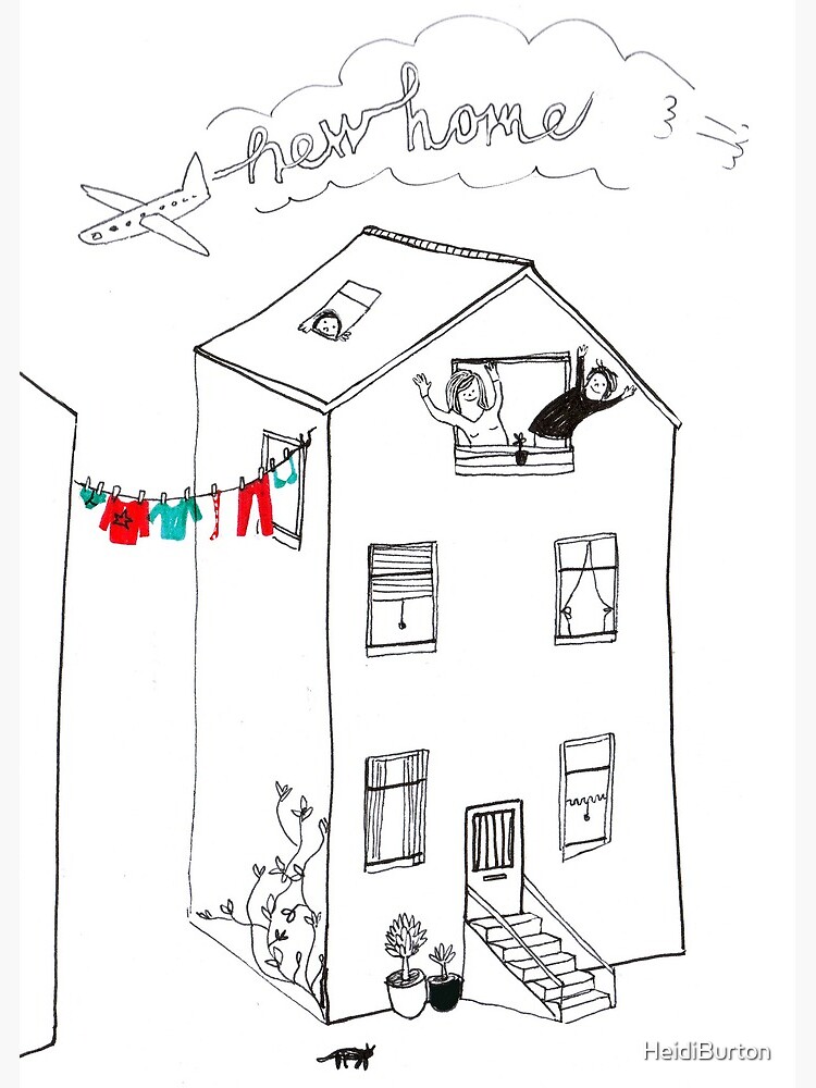 Carte De Vœux Nouvelle Maison Demenagement Par Heidiburton Redbubble