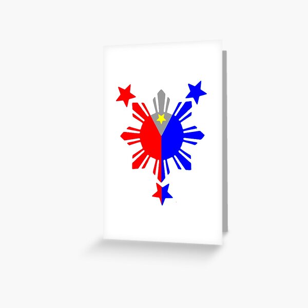 Filipino Philippines Sun & Star Flag Full Color Greeting Card