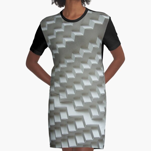3D Surface Graphic T-Shirt Dress