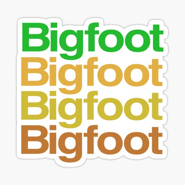 Bigfoot Vintage 4 Colors Sasquatch Sticker