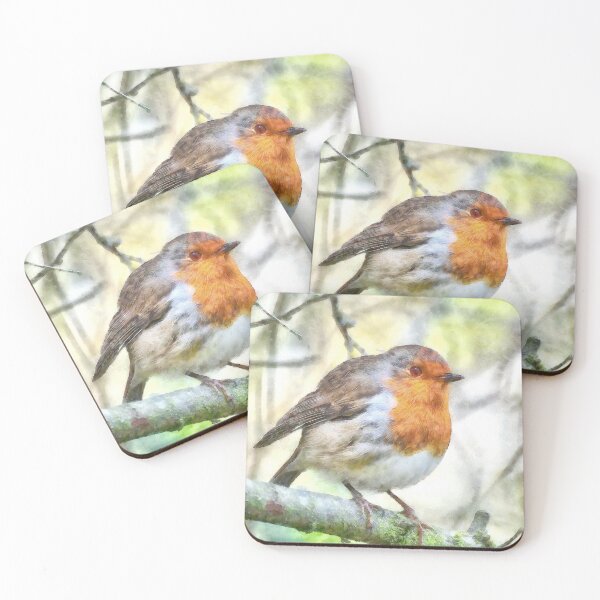 Item preview, Navidad Robin Redbreast Invierno Acuarela designed and sold by taiche.