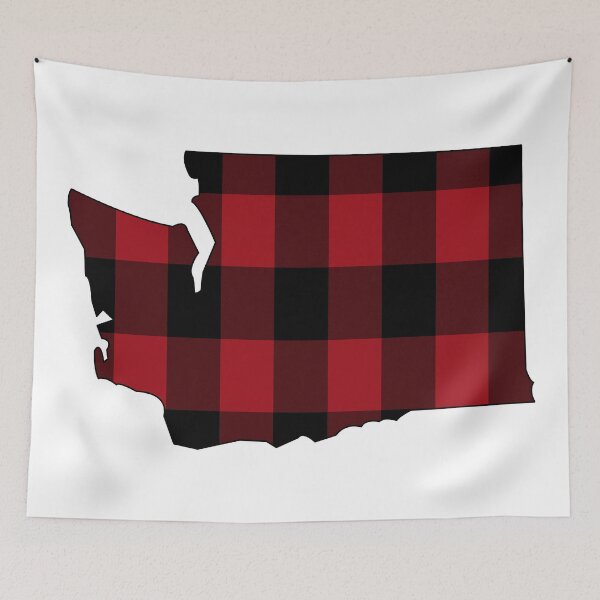 Item preview, Washington in Red Plaid designed and sold by Sun Dog Montana.