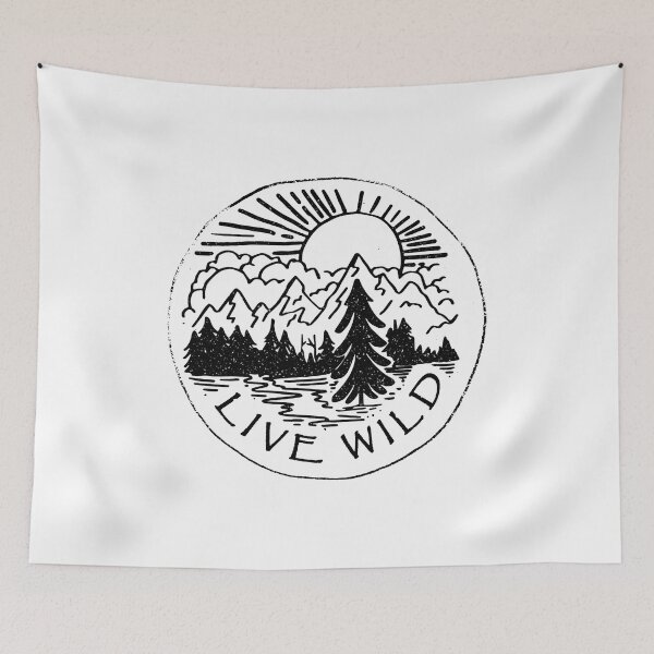 Item preview, Live Wild - Nature Forest Mountain Lake & Sky - Nature Gifts for Outdoors Camping Hiking designed and sold by VisionQuestArts.