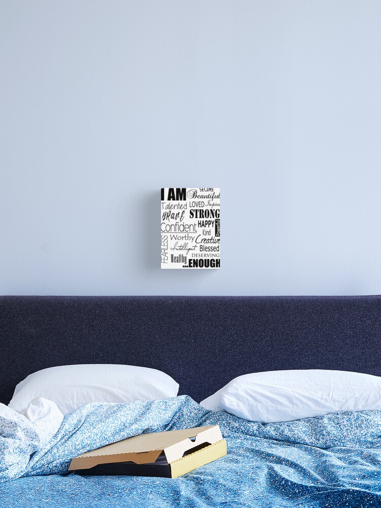 The I AM Positive Affirmation Print - Female" Canvas Print for Sale by hartley009 | Redbubble