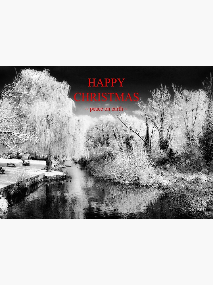Thumbnail 2 of 2, Greeting Card, Happy Christmas - peace on earth designed and sold by Coigach.