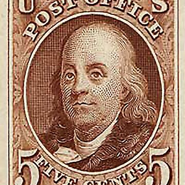 The First U.S. Postage Stamp Honoring Benjamin Franklin Greeting Card