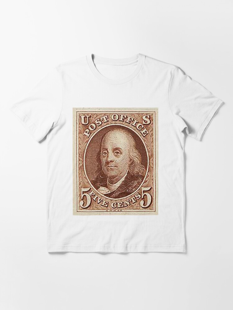 The First U.S. Postage Stamp Honoring Benjamin Franklin Essential T-Shirt  for Sale by SLCutouts