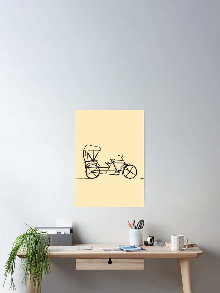 Thumbnail 2 of 3, Poster, Indian Cycle Rickshaw designed and sold by apudpir8.