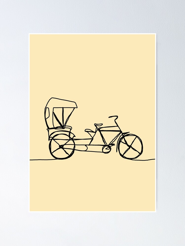 Thumbnail 1 of 3, Poster, Indian Cycle Rickshaw designed and sold by apudpir8.
