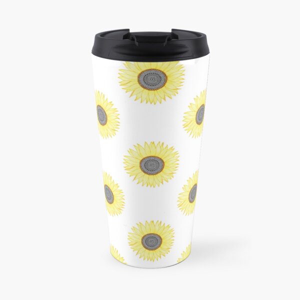 Goldene Mandala Sonnenblume Thermobecher