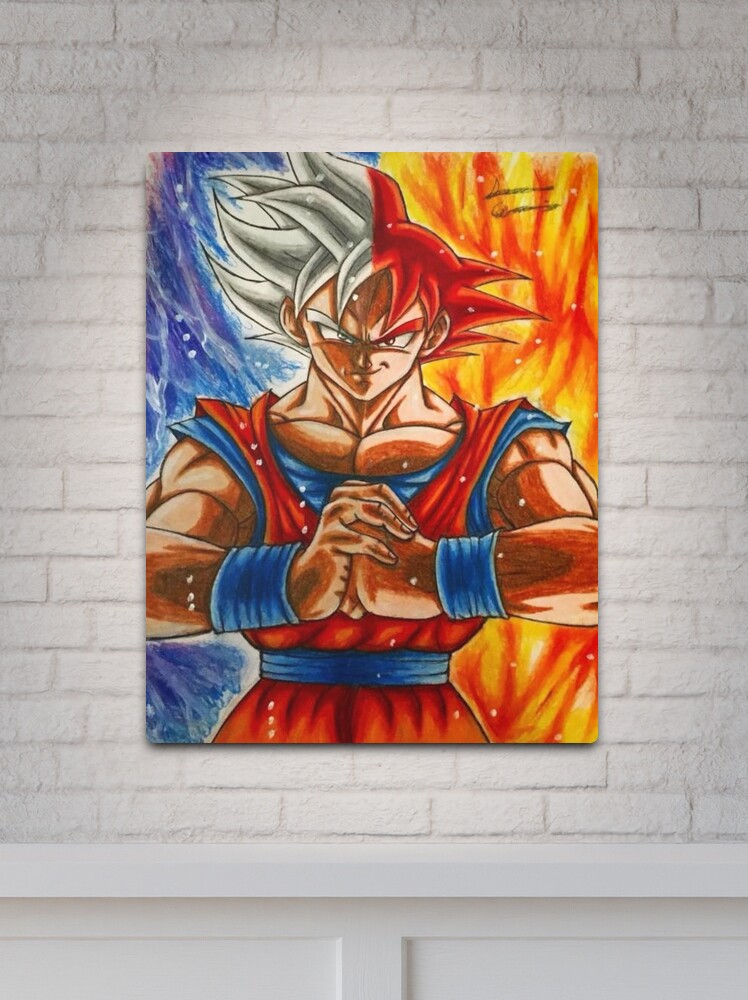 Goku Vegeta split Metal Print for Sale by Graphadora