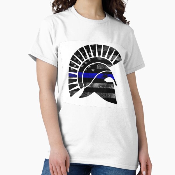 Blueline Spartan Helmet Tattered Classic T-Shirt