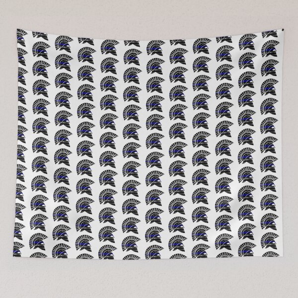 Item preview, Blueline Spartan Helmet Tattered designed and sold by OwnTheAvenue.