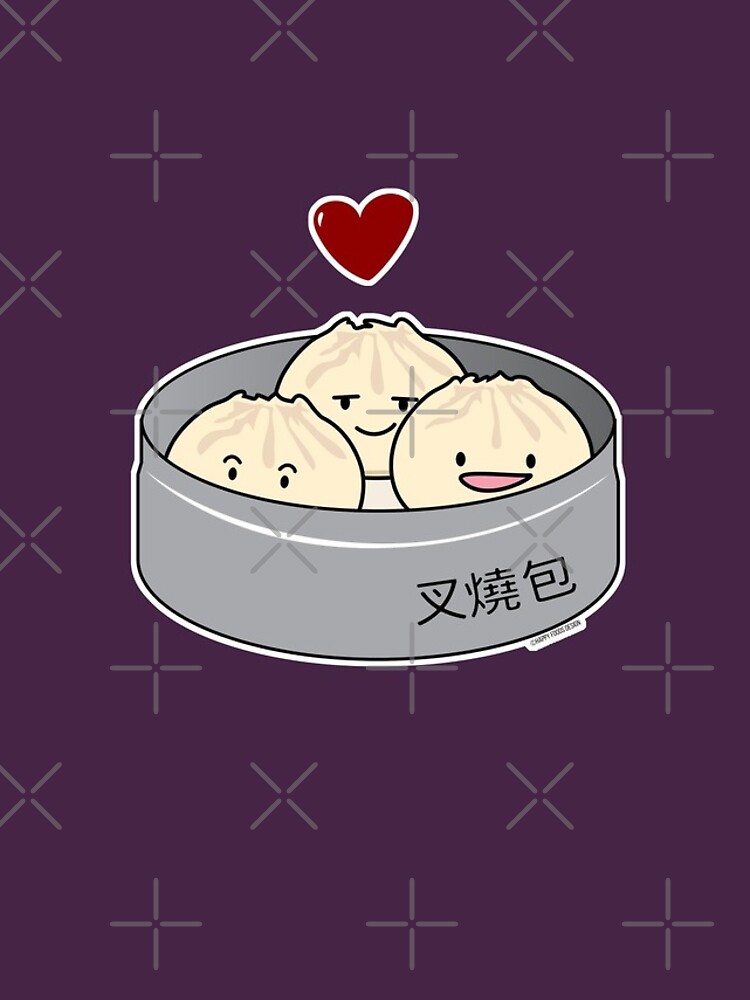 Disover Pork Bun dim sum Chinese heart love steamed bbq bun iPhone Case