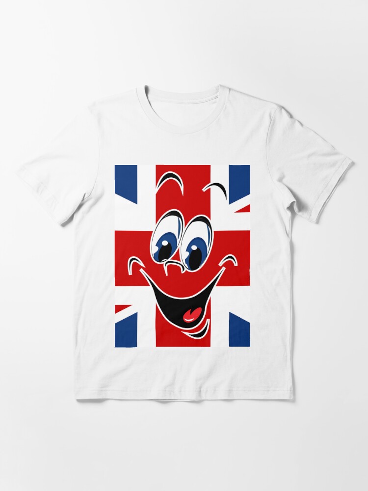 Union Jack UK Flag Smiley Face Emotion Emoticon Essential T-Shirt