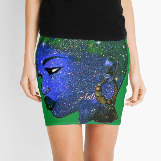Naturally Bald Woman And Bold Beautify Made Queen Mini Skirt