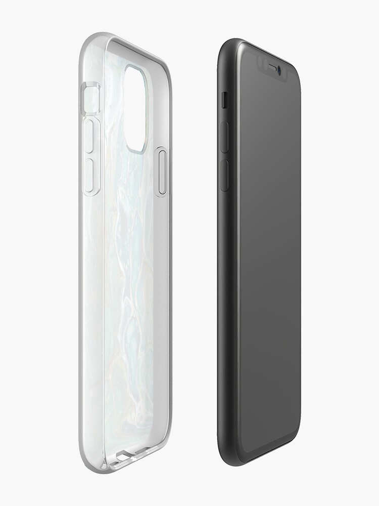 Alternate view of Poured acrylic paints green blues iPhone Case & Cover