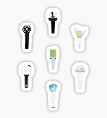 Kpop Lightsticks - Boy Group Set Sticker