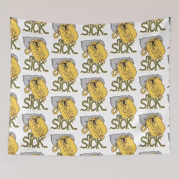 Item preview, Sickly Jake from Adventure Time™ "I'm Sick" Quote designed and sold by sketchNkustom.