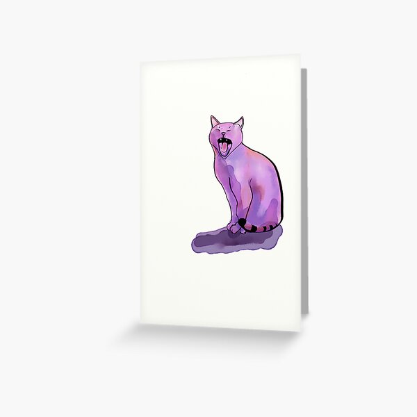 Hungry Cat Greeting Card
