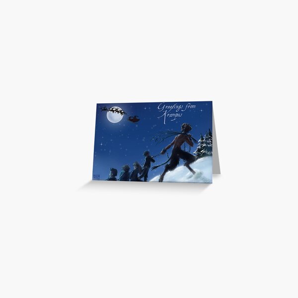 Krampus by Moonlight Greeting Card