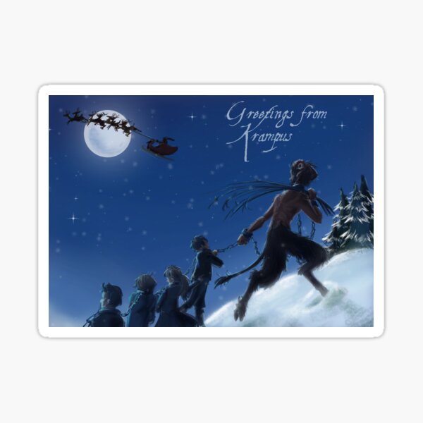 Krampus by Moonlight Sticker