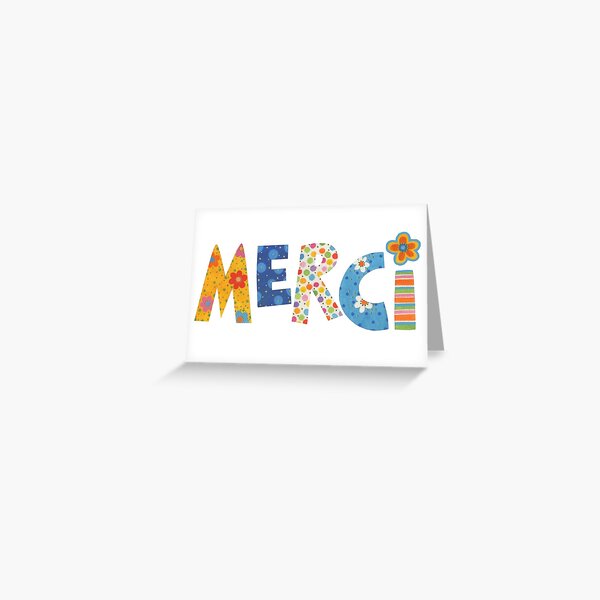 French Text Merci Beaucoup Means Thank You. White And Pink Tulip