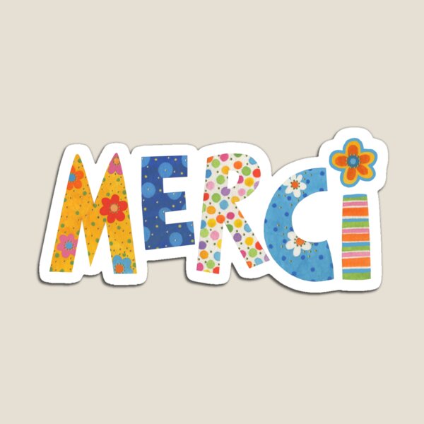 Buntes Merci Magnet