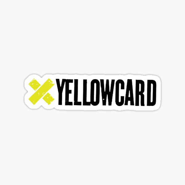 yellow card Sticker