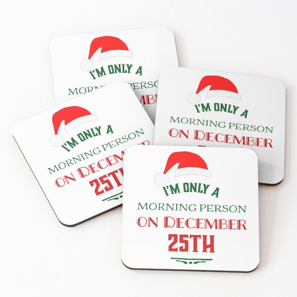 Item preview, I'm only a morning person on december 25th - Christmas designed and sold by aussieforgood.