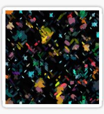 Paint strokes on a black background Sticker
