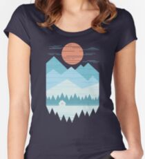 Cabin In The Snow Women's Fitted Scoop T-Shirt