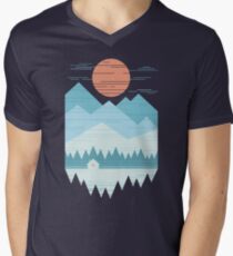 Cabin In The Snow Men's V-Neck T-Shirt