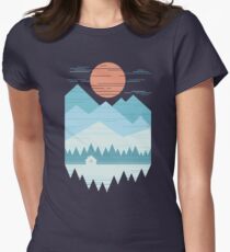 Cabin In The Snow Women's Fitted T-Shirt