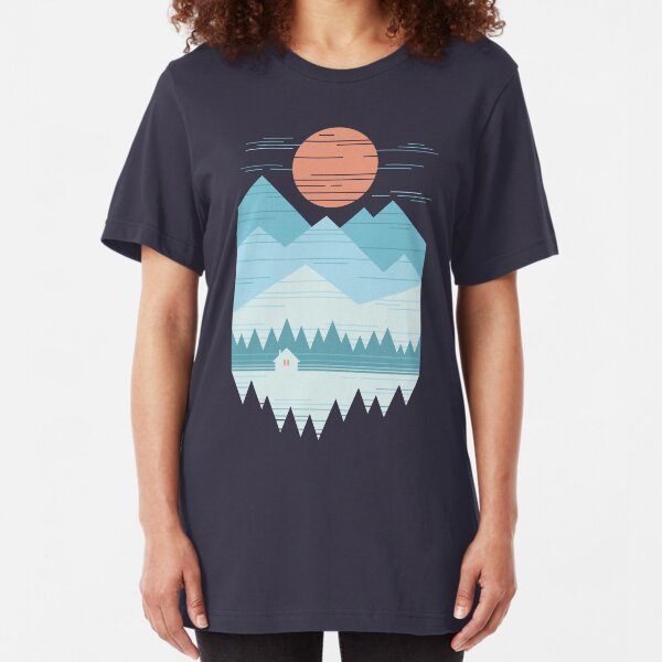 Cabin In The Snow Slim Fit T-Shirt