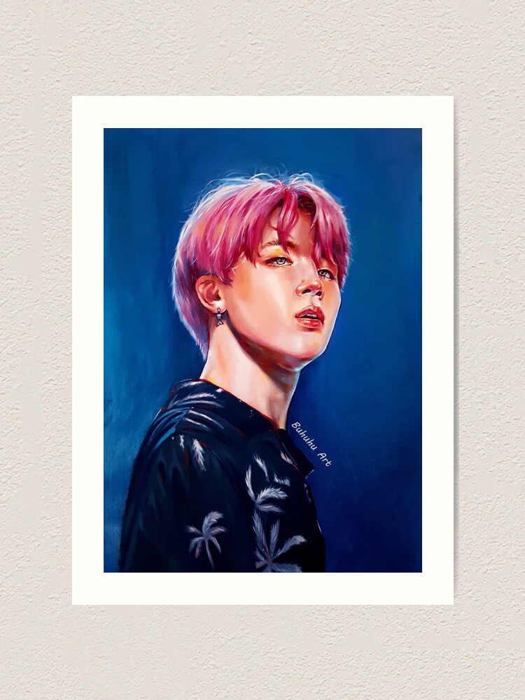 BTS Suga colored pencil drawing, BTS fan art Water Bottle