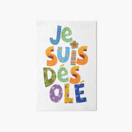 Buntes Je sui désolé Galeriedruck
