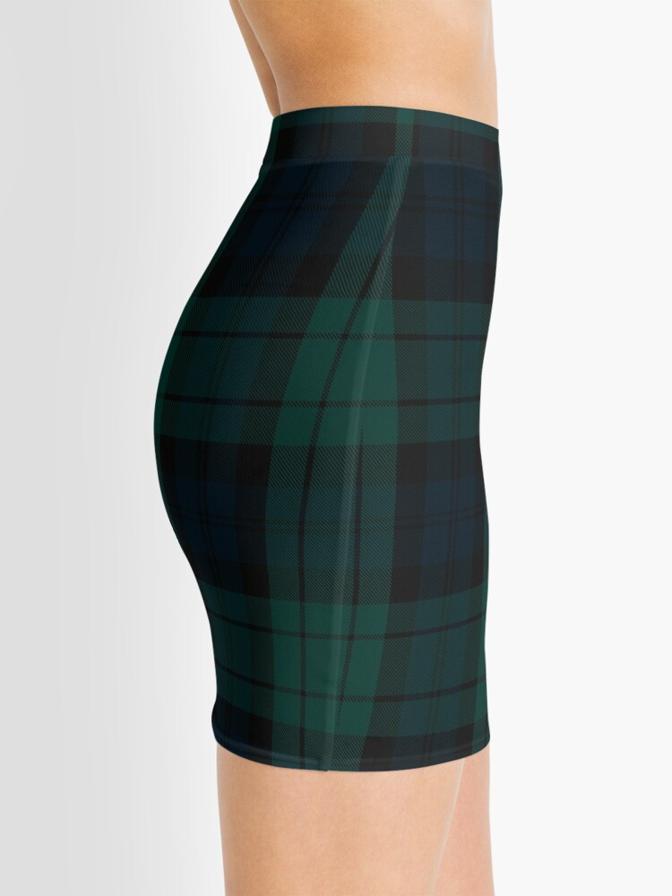 Black watch outlet plaid pencil skirt