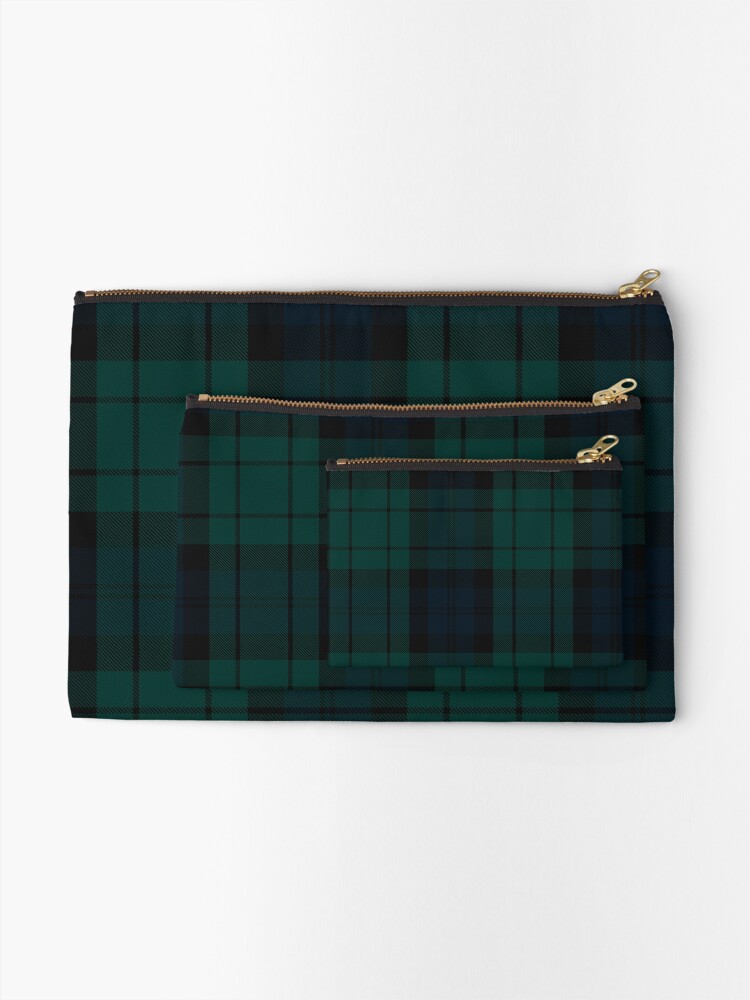 Alternate view of Black Watch tartan Zipper Pouch