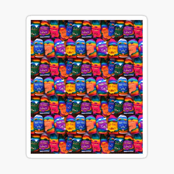 Item preview, colourful knitted masks La Paz Bolivia designed and sold by Schoensl.