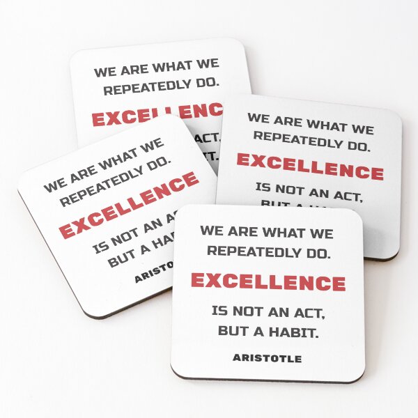Item preview, Excellence is not an act but a habit - Aristotle Greek philosophy quote designed and sold by Inspirationmotivation.