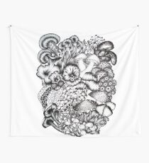 A Medley of Mushrooms Wall Tapestry