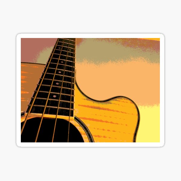 The BASS GEETAR by Jerald Simon (Music Motivation) Sticker