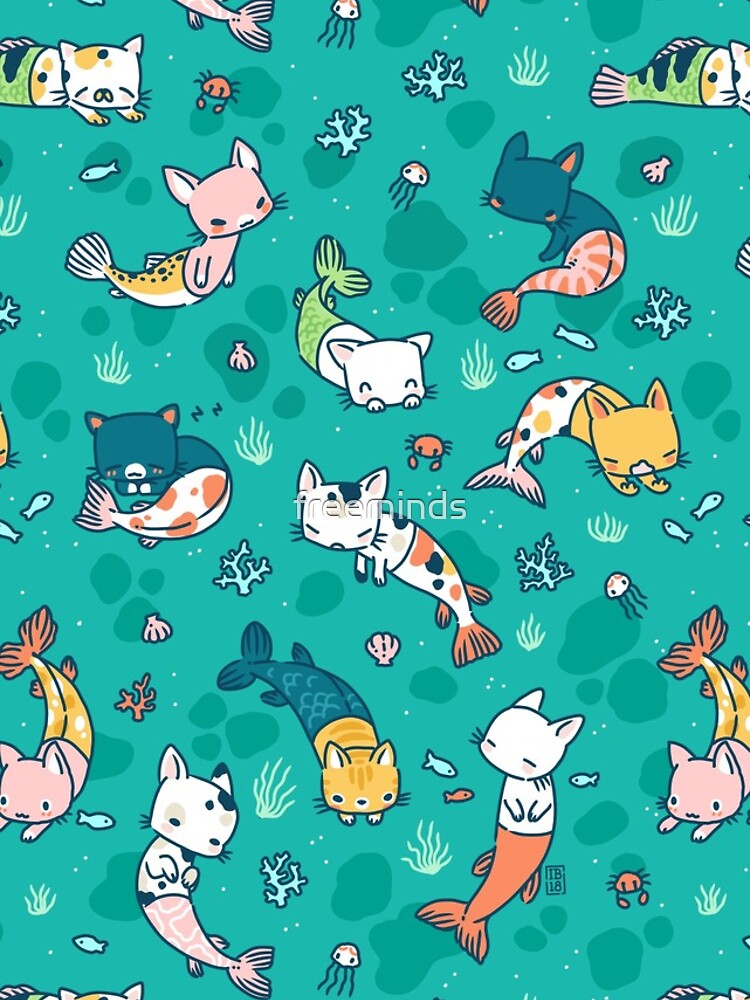 Meowmaids Teal by freeminds