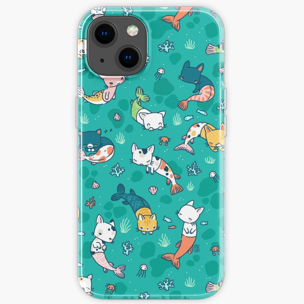 Meowmaids Teal iPhone Case
