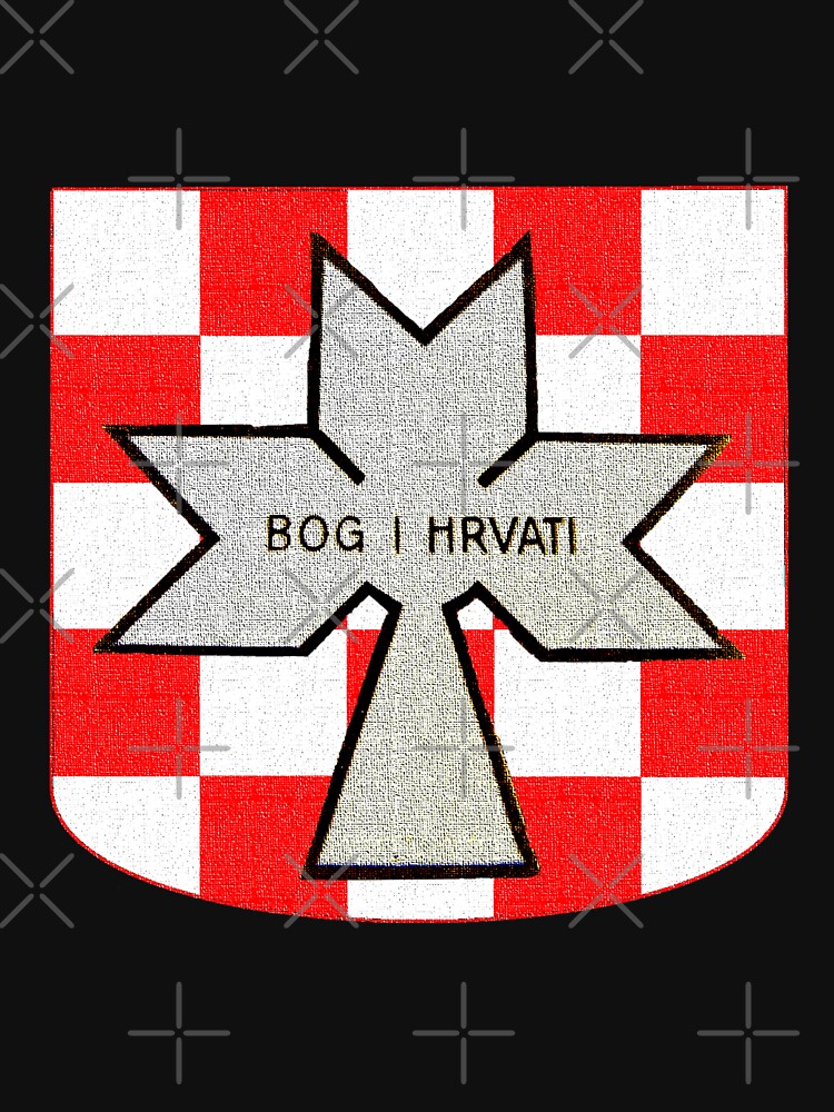 "Croatia crest with the Zvonimir Crown "Bog i Hrvati" God and Croats ...