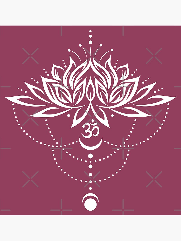 lotus-lotus-flower-with-om-symbol-and-moon-sticker-for-sale-by