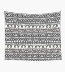 Totoro Inspired Winter Sweater Pattern Wall Tapestry