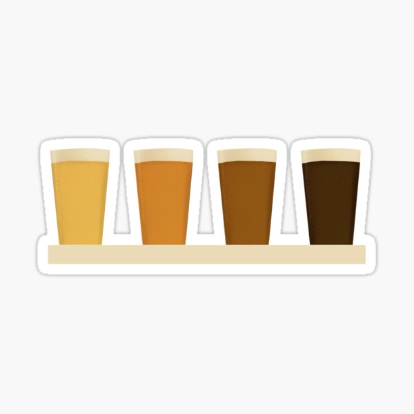 Beer Flight Tasting Paddle Sticker